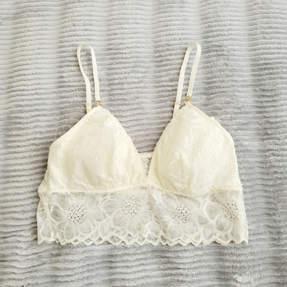 💫AERIE SNOW ANGEL LACE PADDED BRALETTE SIZE M - Picture 5 of 8